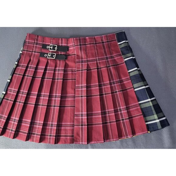No Boundaries Dresses & Skirts - NOBO Multi Color Plaid Pleated Mini Skirt Juniors XL Skater Preppy Clueless y2k